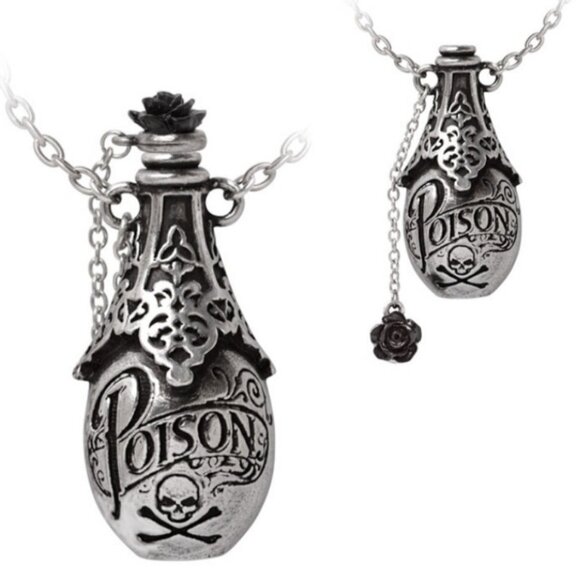 Alchemy Gothic Jewelry - ☆ Alchemy Gothic Lucerzia's Fix Necklace | Silver Antiqued Pewter